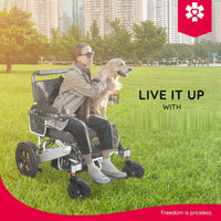 Fold & Travel Mobility Electric Wheelchair Mammoth 22 Portable Ergonomic Electric Adult Wheelchair