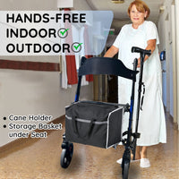 Fold & Travel Mobility Rollator Walker EasyCarryMate Rollator