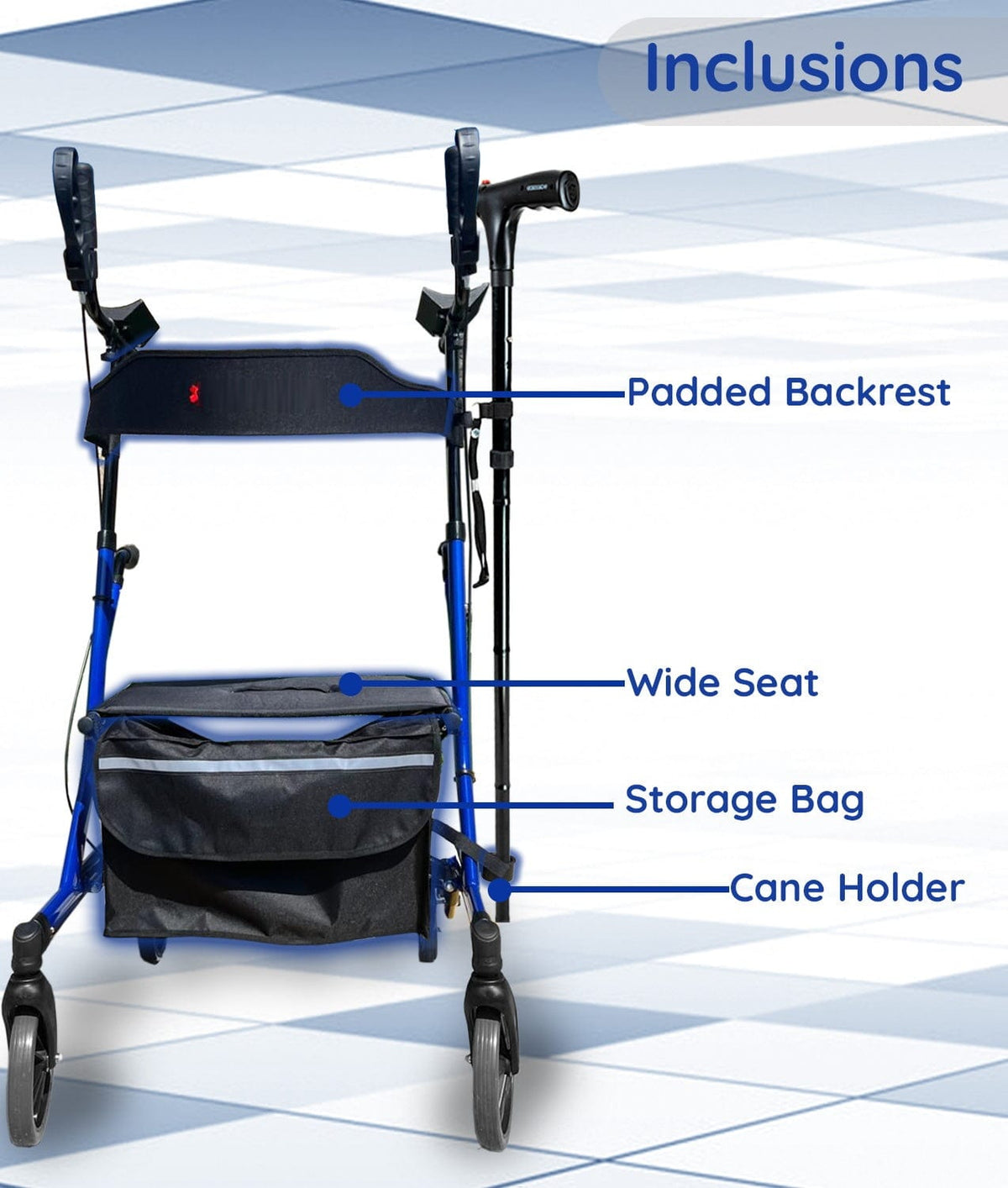 Fold & Travel Mobility Rollator Walker BreezeStride Rollator