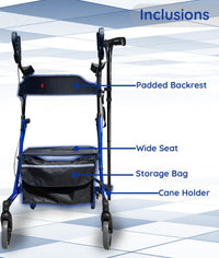 Fold & Travel Mobility Rollator Walker BreezeStride Rollator