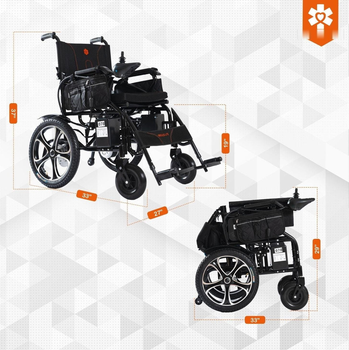 Fold & Travel Mobility Electric Wheelchair Refurbished Hercules Lite