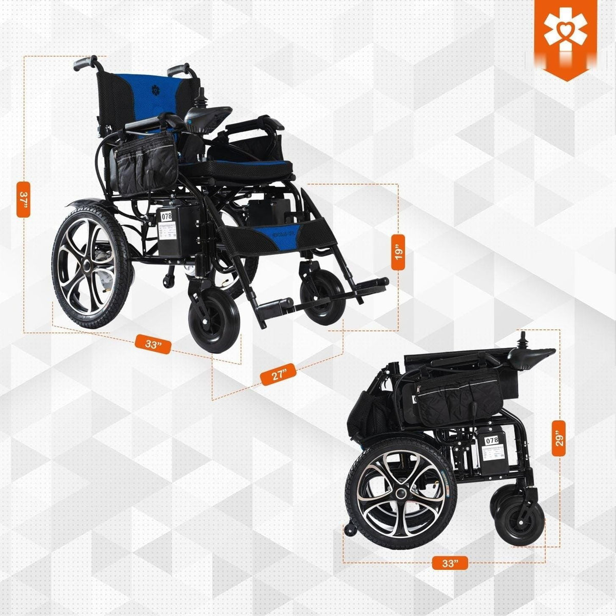 Fold & Travel Mobility Electric Wheelchair Refurbished Hercules Lite