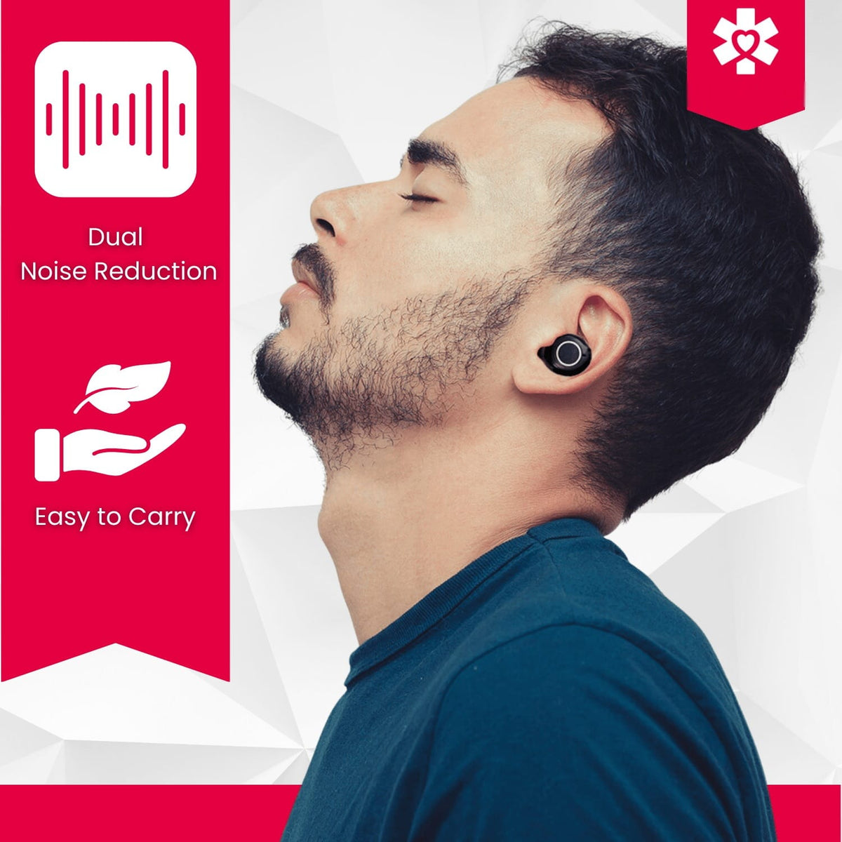 Fold & Travel Mobility Assisted Living Devices Rechargeable Over the Counter Hearing Amplifier