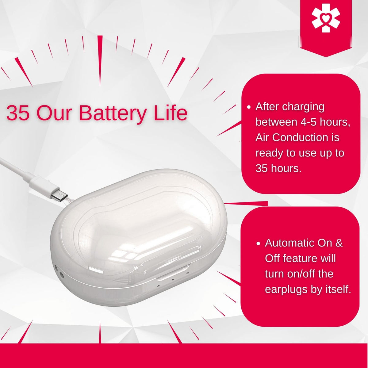 Fold & Travel Mobility Assisted Living Devices Rechargeable Over the Counter Hearing Amplifier
