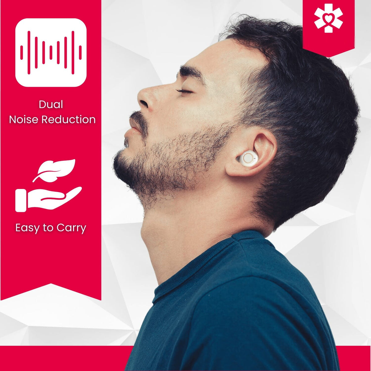 Fold & Travel Mobility Assisted Living Devices Rechargeable Over the Counter Hearing Amplifier