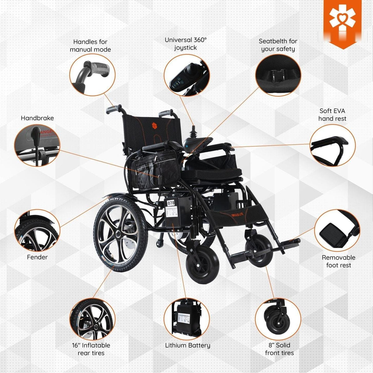 Fold & Travel Mobility Electric Wheelchair Hercules Lite