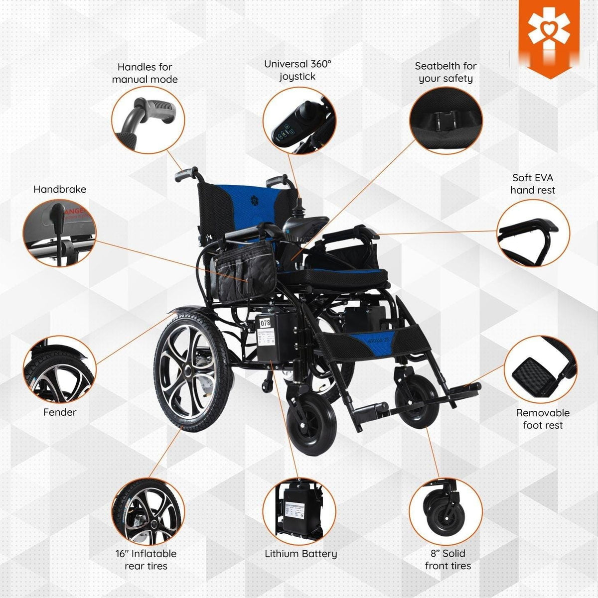 Fold & Travel Mobility Electric Wheelchair Hercules Lite