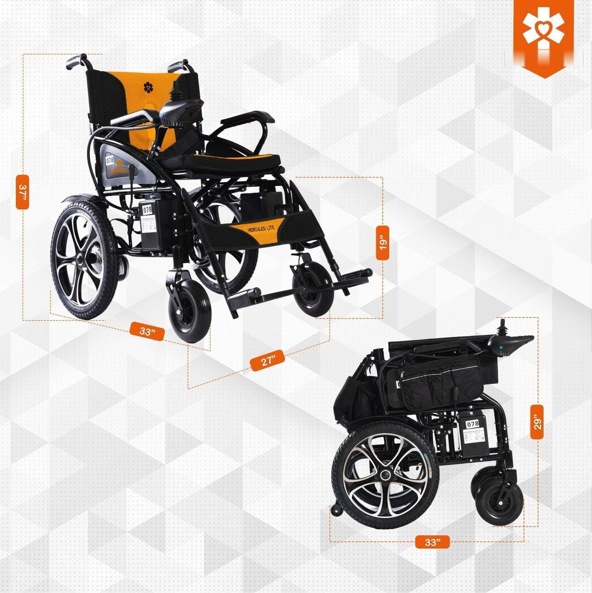 Fold & Travel Mobility Electric Wheelchair Hercules Lite