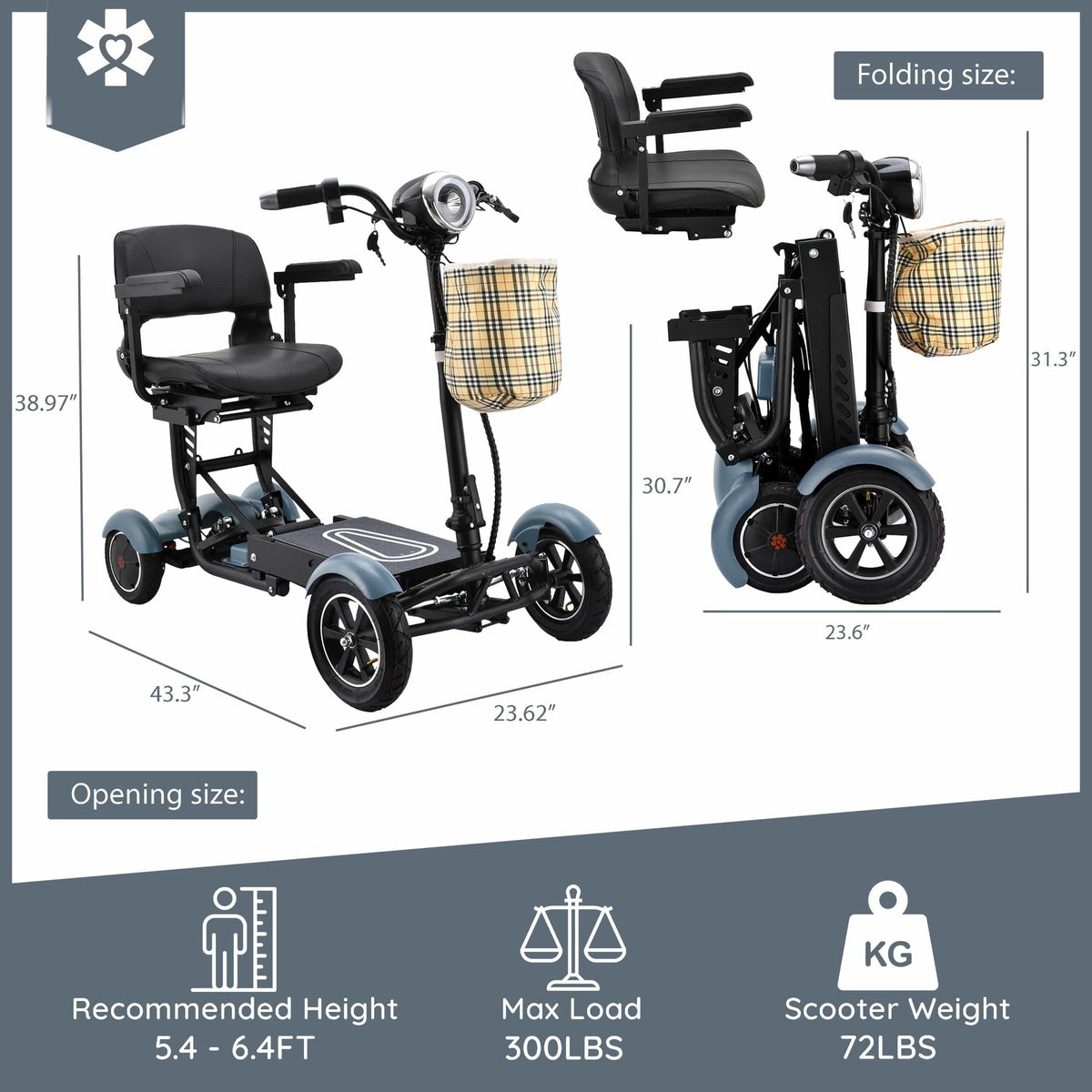 Fold & Travel Mobility Mobility Scooter Dragon Mobile EX