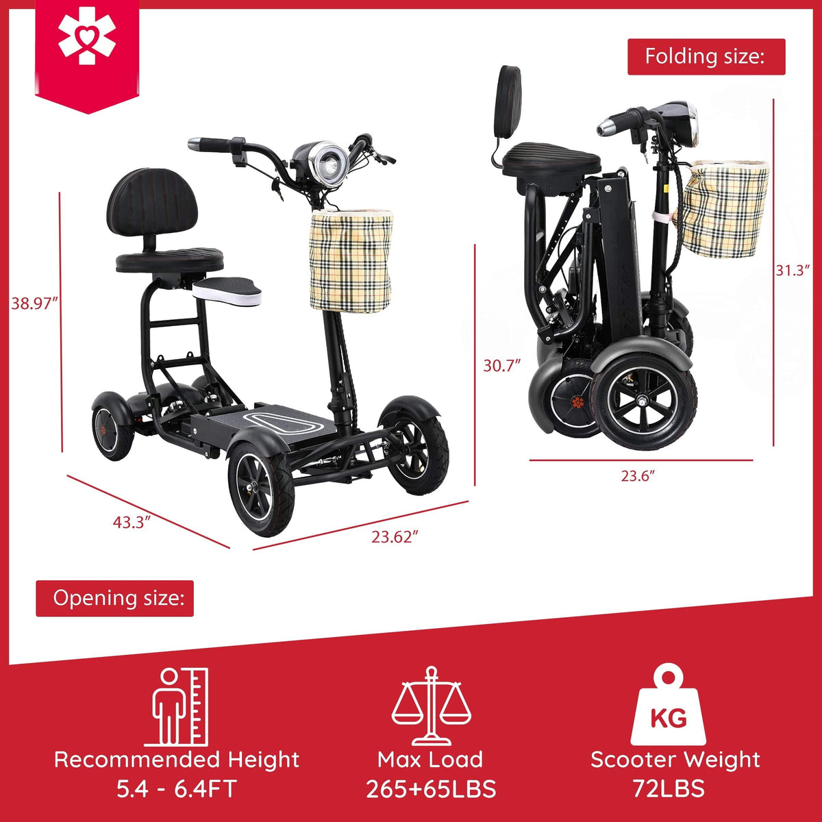 Fold & Travel Mobility Mobility Scooter Dragon Mobile