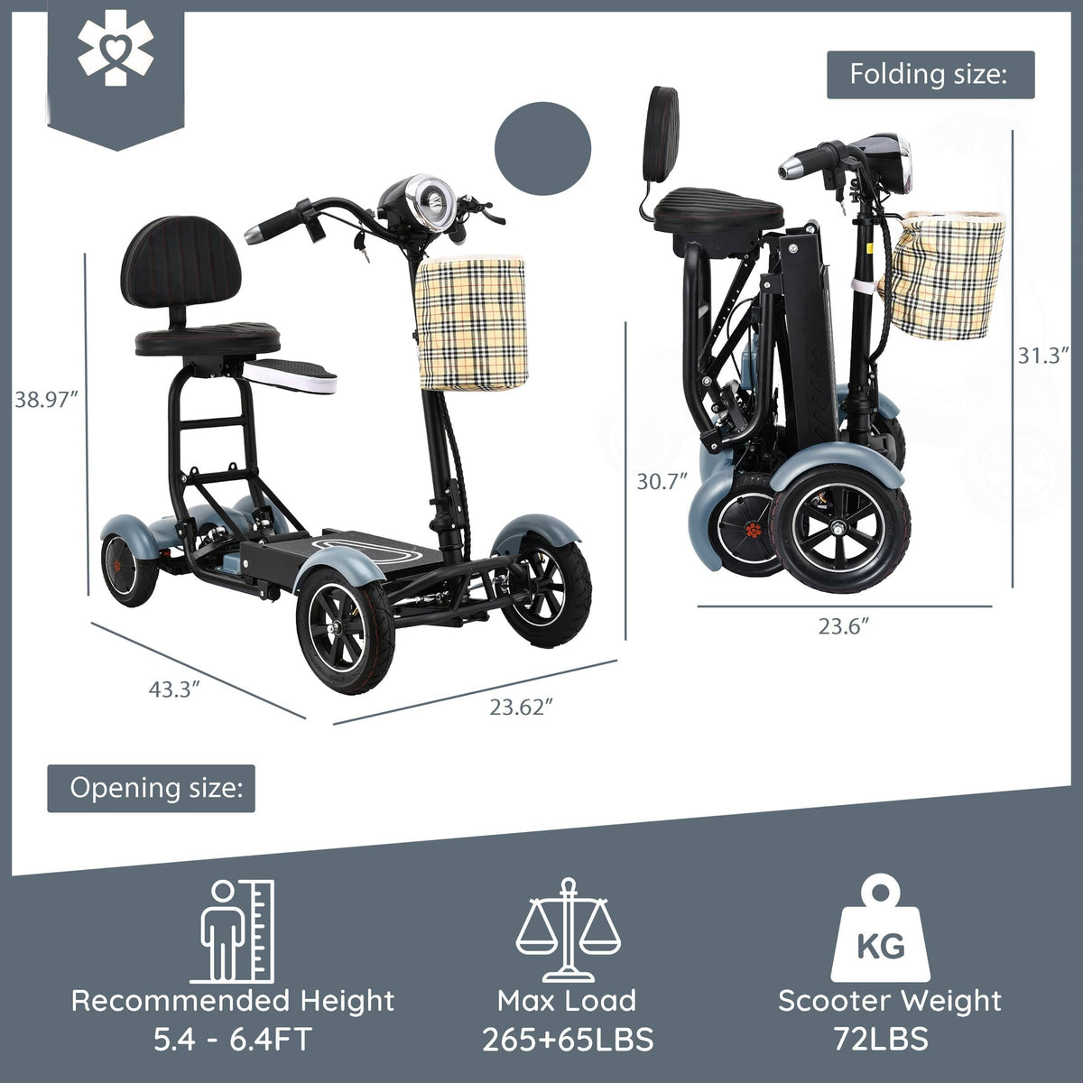 Fold & Travel Mobility Mobility Scooter Dragon Mobile