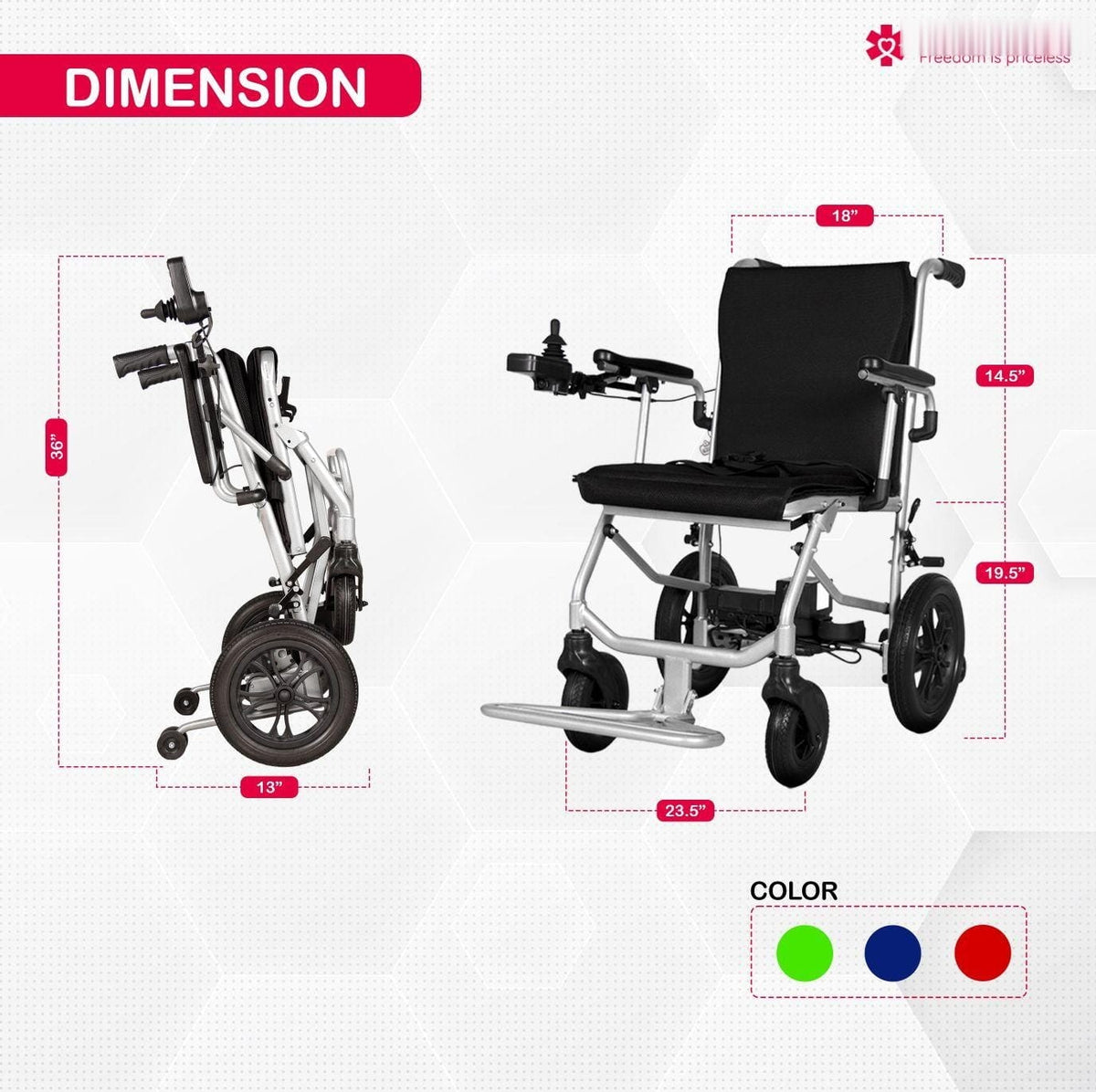 Fold & Travel Mobility Electric Wheelchair Lite Wanderer