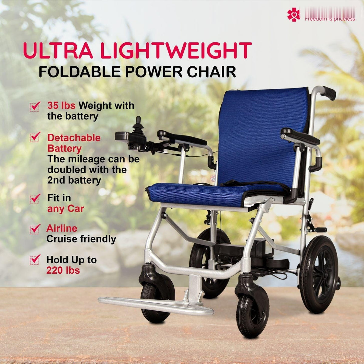 Fold & Travel Mobility Electric Wheelchair Lite Wanderer
