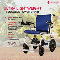 Fold & Travel Mobility Electric Wheelchair Lite Wanderer