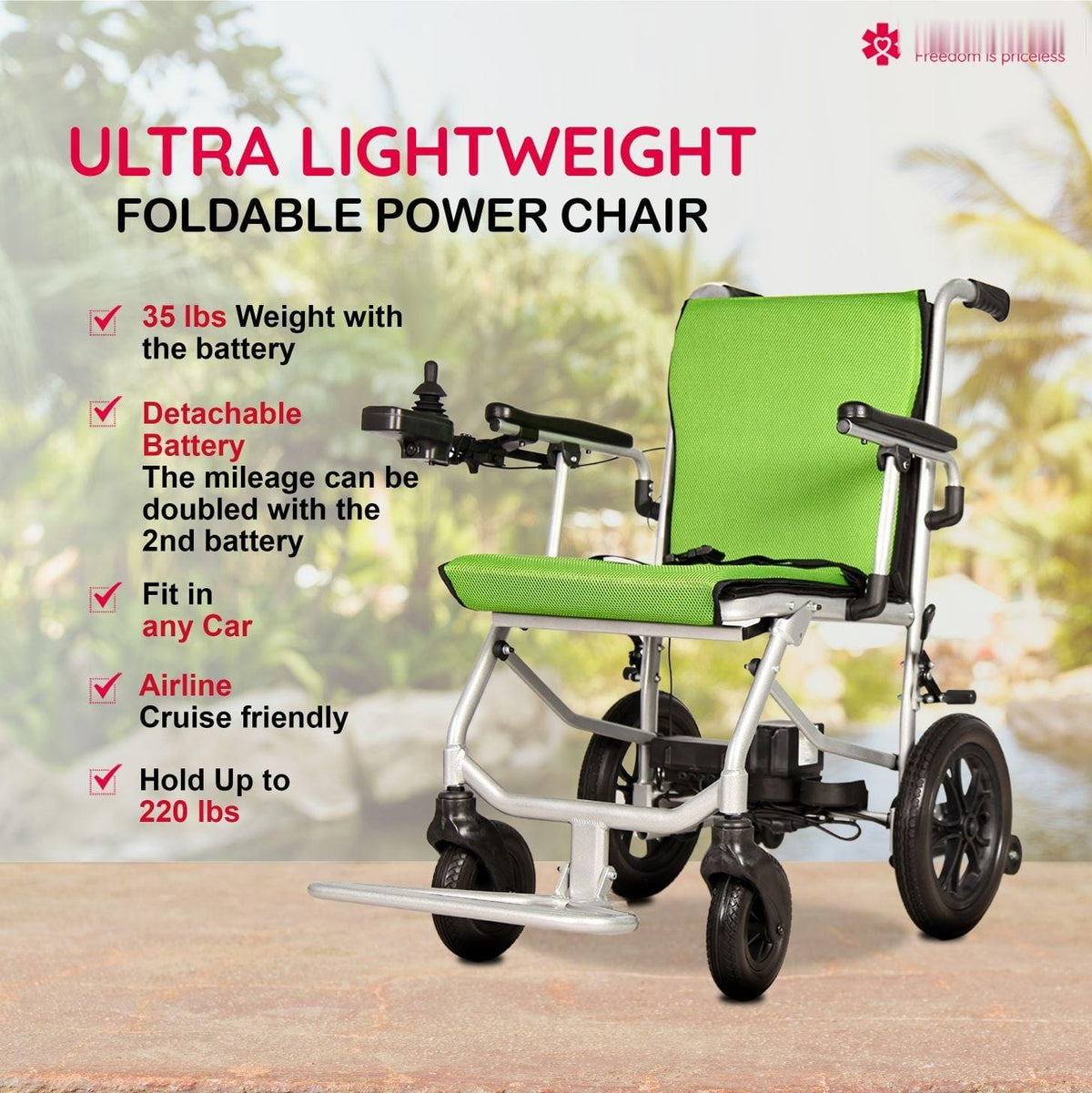 Fold & Travel Mobility Electric Wheelchair Lite Wanderer