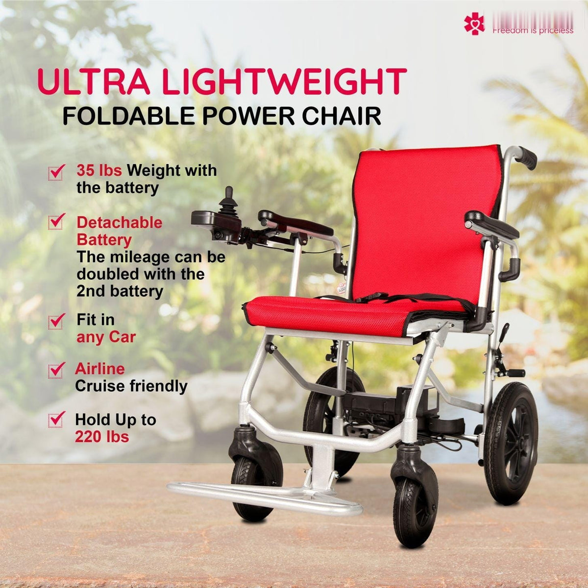 Fold & Travel Mobility Electric Wheelchair Lite Wanderer