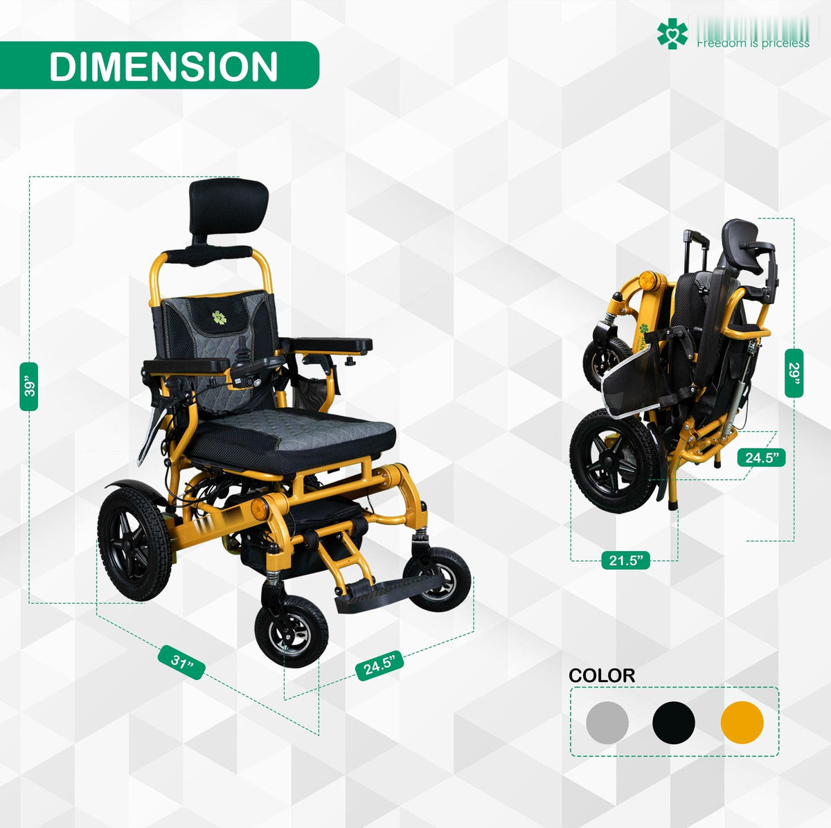 Fold & Travel Mobility Electric Wheelchair Thunderbolt Auto Recline