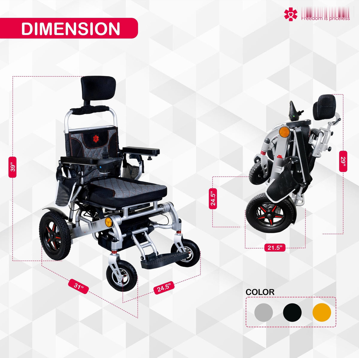 Fold & Travel Mobility Electric Wheelchair Thunderbolt