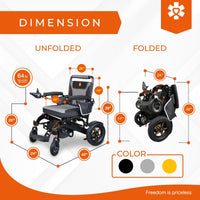 Fold & Travel Mobility Electric Wheelchair Mammoth