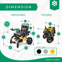 Fold & Travel Mobility Electric Wheelchair Mammoth