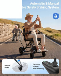Fold & Travel Mobility accessibility equipment Wide-Seat Comfort Fast-Fold Electric Wheelchair Capacity 12AH 18.5" Seat - K04