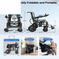 Fold & Travel Mobility accessibility equipment E310H Folding Heavy-Duty Electric Wheelchair