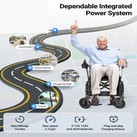 Fold & Travel Mobility accessibility equipment E310H Folding Heavy-Duty Electric Wheelchair