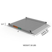 Complete Medical Wheelchairs & Accessories Gateway Solid Surface Portable 3G Ramp, 4', Aluminum