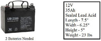 Complete Medical Wheelchairs & Accessories Battery for Power Chairs, 35AH fits Catalina/Medalist/Renegad