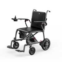 Fold & Travel Mobility Wheelchair Gray Ultra Lightweight Carbon Fiber Electric Wheelchair | Q5