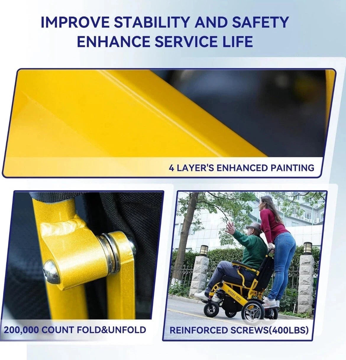 Lightweight Foldable Electric Wheelchair Compact Powerful