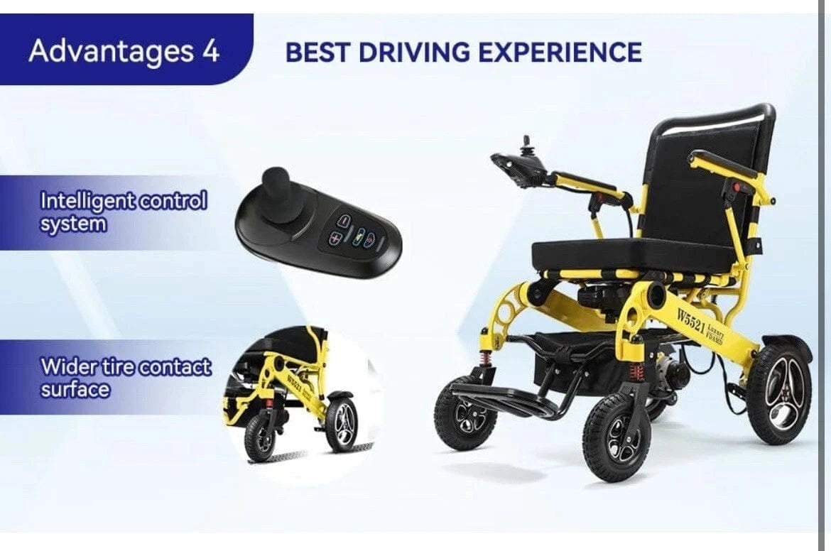 Lightweight Foldable Electric Wheelchair Compact Powerful