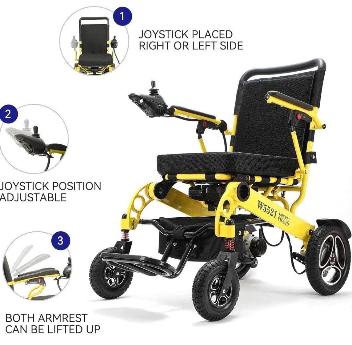 Lightweight Foldable Electric Wheelchair Compact Powerful