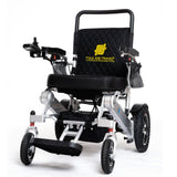 Fold And Travel Lightweight Foldable Remote Control Portable Electric Power Wheelchair - Silver Frame