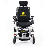 Fold And Travel Auto Recline Lightweight Foldable Electric Power Portable Wheelchair - Silver Frame