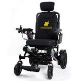 Fold And Travel Auto Recline Lightweight Foldable Electric Power Portable Wheelchair - Black Frame