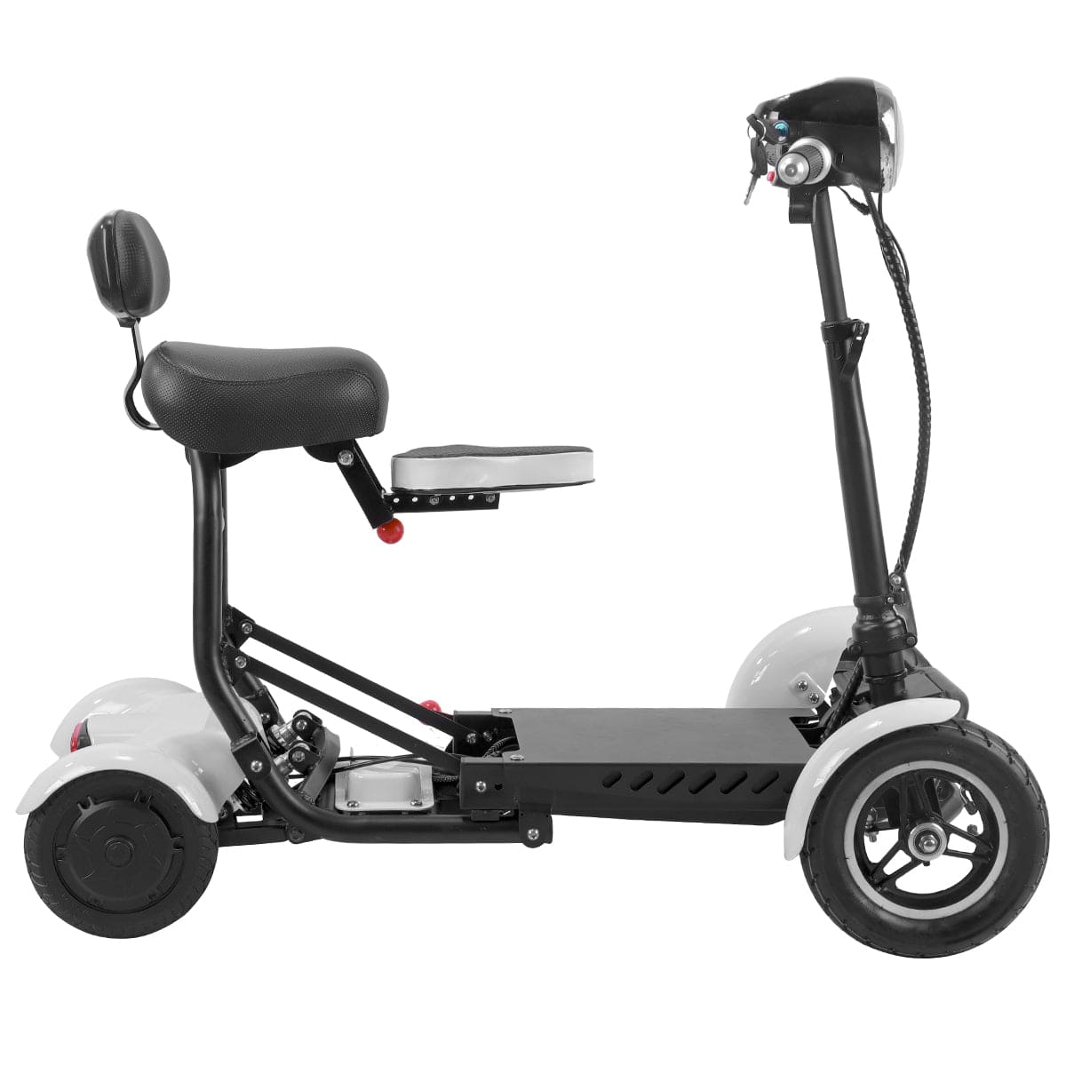 Fold & Travel Mobility Mobility Scooter Mobility Scooter Cruiser City Hopper 4 Wheel Electric Scooter Medical Mobility Aid ( WHITE )