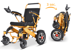 Electric Wheelchair with Remote Control Transport Folding Air Travel Power Wheelchair 19" Wide Seat