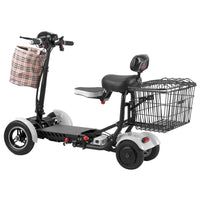 Fold & Travel Mobility Mobility Scooter Mobility Scooter Cruiser City Hopper 4 Wheel Electric Scooter Medical Mobility Aid ( WHITE )