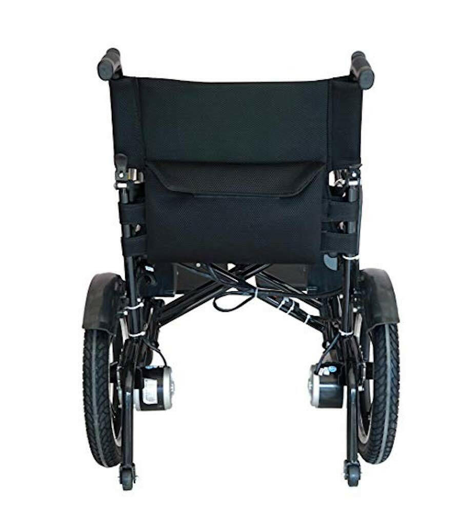 Fold and Travel Electric Wheelchair Lightweight Foldable Electric Wheelchair with Lithium Battery Power Chair - Blue