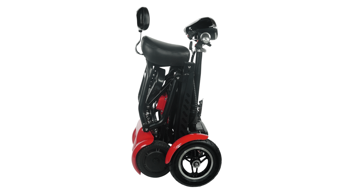Fold & Travel Mobility Mobility Scooter Electric Mobility Scooter Cruiser City Hopper 3 Wheel 4 Wheel Scooter Medical ( RED )
