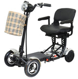 Foldable Mobility Scooter Cruiser City Hopper 4 Wheel Scooter Medical Mobility Big Seat ( SILVER )