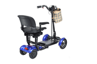 Fold & Travel Mobility Mobility Scooter Foldable Mobility Scooter Cruiser City Hopper 4 Wheel Scooter Medical Mobility Big Seat ( BLUE )