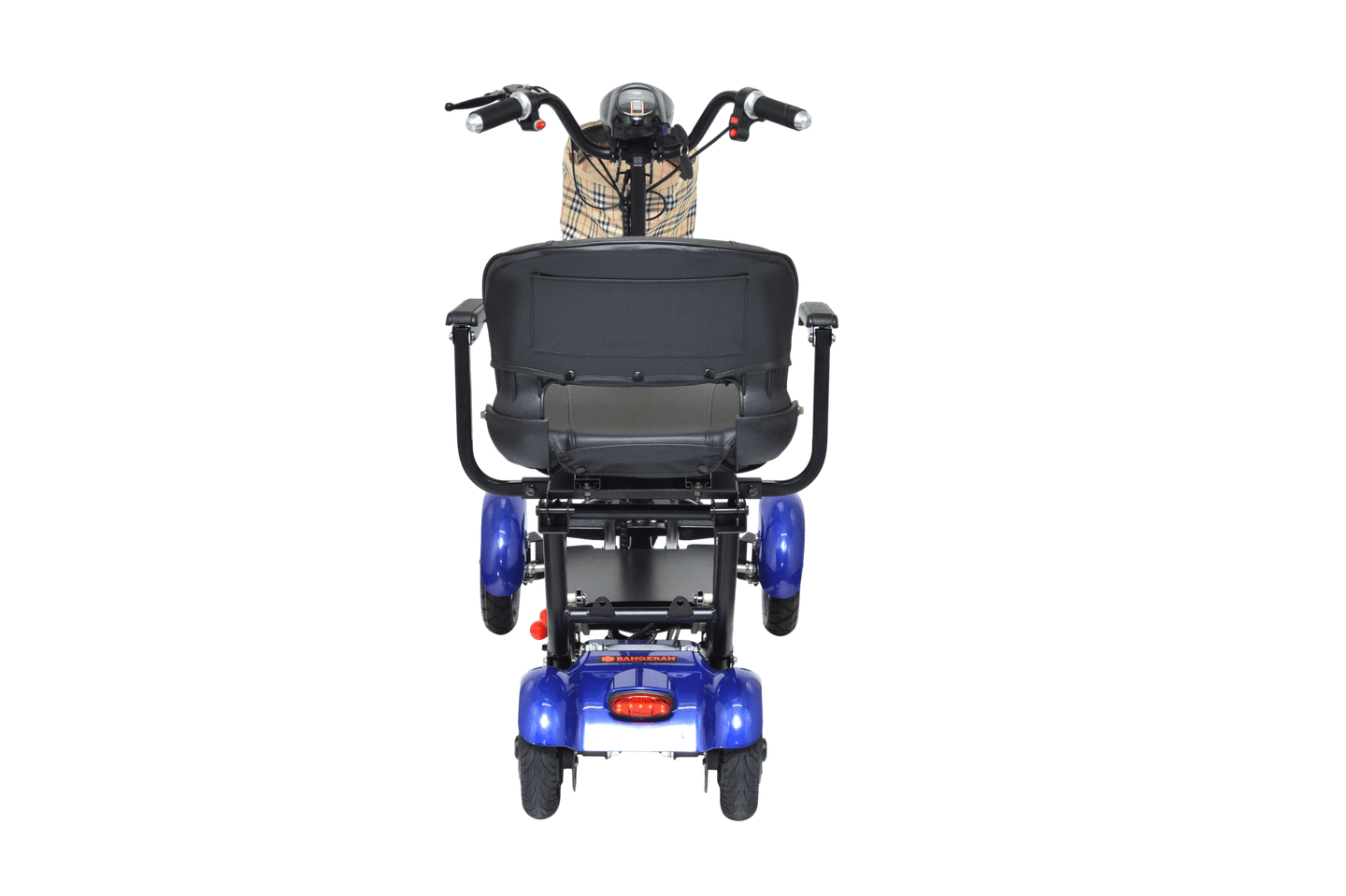 Fold & Travel Mobility Mobility Scooter Foldable Mobility Scooter Cruiser City Hopper 4 Wheel Scooter Medical Mobility Big Seat ( BLUE )