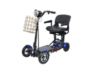 Fold & Travel Mobility Mobility Scooter BLUE Foldable Mobility Scooter Cruiser City Hopper 4 Wheel Scooter Medical Mobility Big Seat ( RED )