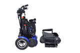 Foldable Mobility Scooter Cruiser City Hopper 4 Wheel Scooter Medical Mobility Big Seat ( BLUE )
