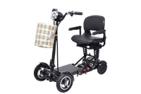 Fold & Travel Mobility Mobility Scooter Foldable Mobility Scooter Cruiser City Hopper 4 Wheel Scooter Medical Mobility Big Seat ( BLACK )
