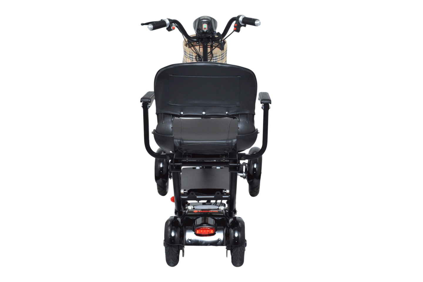 Fold & Travel Mobility Mobility Scooter Foldable Mobility Scooter Cruiser City Hopper 4 Wheel Scooter Medical Mobility Big Seat ( BLACK )