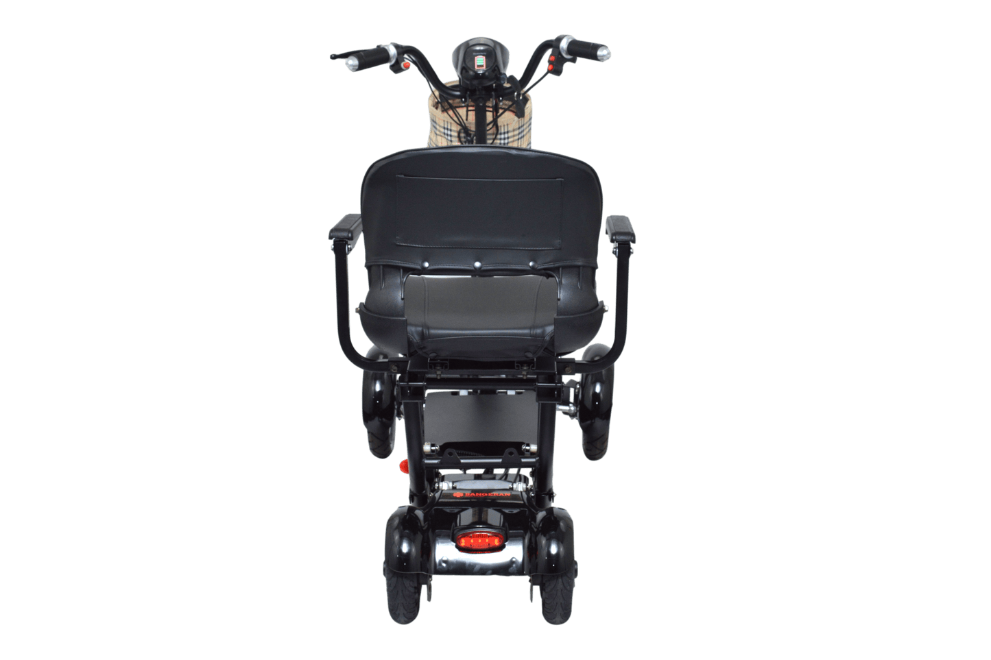 Fold & Travel Mobility Mobility Scooter Foldable Mobility Scooter Cruiser City Hopper 4 Wheel Scooter Medical Mobility Big Seat ( BLACK )