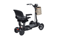 Fold & Travel Mobility Mobility Scooter Foldable Mobility Scooter Cruiser City Hopper 4 Wheel Scooter Medical Mobility Big Seat ( BLACK )